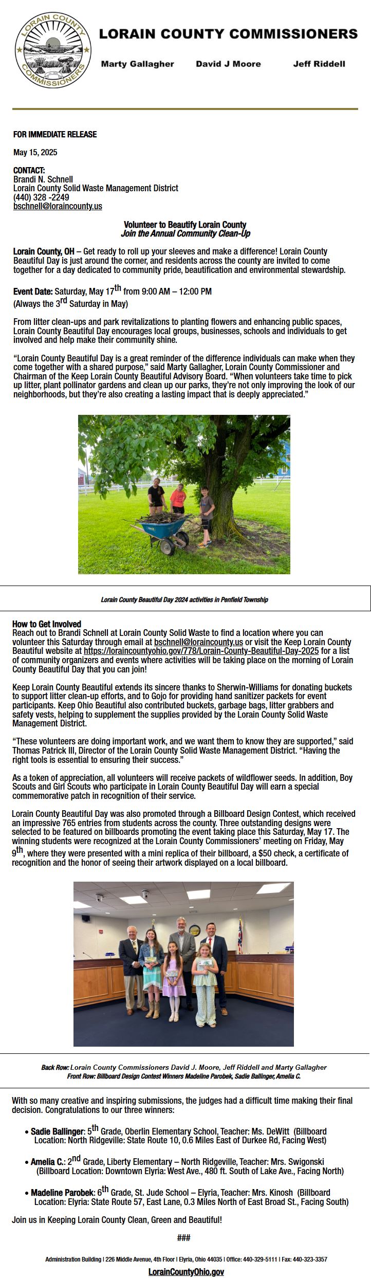 Volunteer to Beautify Lorain County