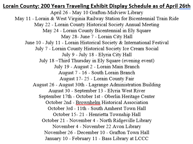 exhibit schedule